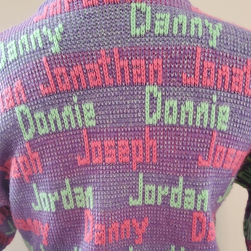 New Kids On The Block Knit Sweater VINTAGE NO SIZE (FLAWS) *Youth Or JRS sizing? - Picture 7 of 16